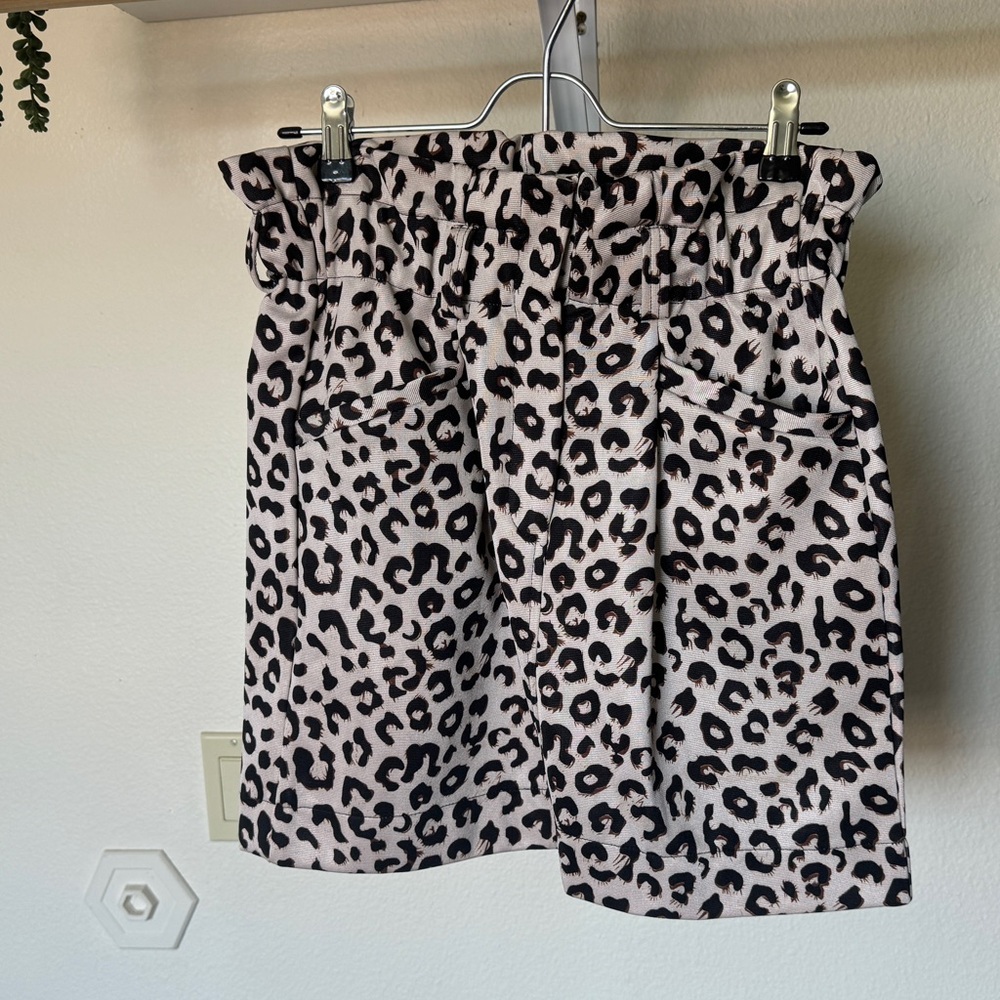 Designer Skirt Alexander McQueen Mc Q Leopard Print Skirt fits Small Mini Skirt